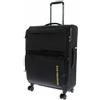 Mandarina Duck Zephyr Medium EXP Custodia trolley, Nero, Trolley Medio espandibile in Tessuto morbido, Nero, 43 cm (length) x 25 cm (width) x 67 cm (height), Trolley medio espandibile in tessuto