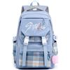 Roffatide KPOP Stray Kids Schoolbag nuovo semestre zaino per ragazzi ragazze grande capacità forniture scolastiche borsa per escursionismo viaggio Blu C