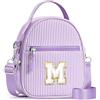 YOOLIFE Borsa regalo per bambine da 3 4 5 6 7 8 9 10 11 12 anni - Borsa a tracolla per bambini con lettere, regalo di compleanno per adolescenti, sorelle, nipote, Lilla, M