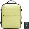 CELIMS - Valigia Cabina 40 x 30 x 20 cm Ryanair, Transavia, Volotea, Easyjet e + | con Trolley, sotto Vuoto AirPlus by Lucchetto TSA | Bagaglio Cabina | Borsa aereo per computer portatile, giallo