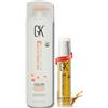 GK Hair Kit Idratazione Completa - Moisturizing Shampoo 1000 ml + Balsamo Idratante + Olio all'Argan 0.34 Fl Oz - Anti-Crespo, Protezione Colore, Capelli Morbidi e Luminosi