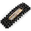 styleBREAKER Fermaglio per capelli con perle e clip da donna,Nero