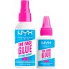 NYX Professional Makeup The Face Glue Setting Spray Fissante Trucco No Transfer Waterproof da 60ml + Gripping Primer Base Trucco Idratante Lunga Durata 24h da 35ml - Set da 2