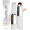 Lerkely 2 in 1 Foundation Stick, Color Changing Foundation Stick, Penna di copertura per il viso, copertura efficace per le gambe, che fa risplendere la pelle matura (bianco avorio)