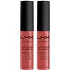 NYX Professional Makeup Soft Matte Lip Cream Tinta Labbra Tonalità Rome Lunga Durata Finish Matte Cremoso Leggero Colore Extra Pigmentato - 2 Rossetti da 8ml