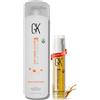 GK Hair Olio all'Argan 0.34 Fl Oz + Deep Conditioner Maschera 1000ml - Siero Anti-Crespo Idratante e Maschera Riparatrice per Capelli Secchi, Danneggiati, Crespi e Trattati, Lisci e Ricci, Senza Solfa