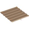 Telo per Pergola 250x255 cm con 10 Fori di Drenaggio in Poliestere Marrone Chiaro