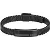 BOSS Jewelry Bracciale a Maglia da Uomo Collezione ALEN en Acciaio Inossidabile Nero - 1580612, Nero