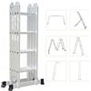Todeco Scala Multifunzionale Pieghevole 6 in 1, 4,7 m Scala Telescopica 4x4