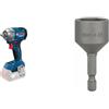 Bosch Professional Bundle of Bosch Professional 18V System Avvitatore a massa battente GDS 18V-350 (senza batteria/caricabatteria) + Llave vaso 17mm: 50 mm
