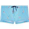 Hom Viareggio - Costume da Bagno da Uomo (Confezione da 1), Striscia Bianca e Blu con Barca Riva, XL