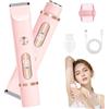 HBSFBH Rasoio elettrico da donna 2 in 1, Indolore Rasoio Parti Intime Donna, Rasoio elettrico a doppia testa per donna, Rasoio Donna Inguine IPX7 Impermeabile, Rasoio Elettrico Donna, per corpo, viso (M11)
