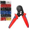 Miiepls Set Di Terminali Per Cavi A Crimpare, 1250 Pezzi, Pinze A Crimpare, Pinze 0,25-10 M², Set Di Terminali Con Pinze, Impugnatura Ergonomica