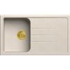 Generic Lavello cucina Romeo avena 1 vasca piletta oro con gocciolatoio cm 86 x 50 Made in Italy