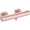 Ideal Standard - Miscelatore Doccia a Vista Ceratherm Alu+ 292x105x72 mm, 12 l/min (3 bar), Funzione Termostatica, Risparmio Acqua ed Energia, Elementi Core in Alluminio, Finitura Rosata