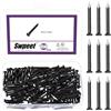 Swpeet Set di 150 chiodi in metallo nero 1-1/4, chiodi in acciaio, chiodi zincati da 2,8 x 30 mm, piccoli chiodi, chiodi da parete, chiodi in legno, chiodi per calcestruzzo