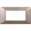 ZOREI Placca Compatibile Con Vimar Plana, Placche In Plastica, 1 Pezzo (4 Posti/Moduli,Bronzo)