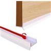Noeborty Guarnizione in gomma siliconica per battiscopa da cucina, alta elasticità, 15 mm, 16 mm, 17 mm, spessore del legno, per base della cucina, altamente impermeabile, antipolvere (bianco, 3 m)