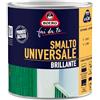 Boero Fai da Te, Smalto Universale Brillante, per Interno/Esterno, Applicabile su Ferro e Legno, Alta Resistenza Atmosferica e Facile Applicazione, Latta da 0,5L, Colore Bianco