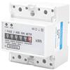 BORDSTRACT DDM75S Contatore monofase 4P su guida DIN, contatore di kWh per DIN EN50022, contatore montato su guida per il monitoraggio dell'utilizzo di energia elettrica