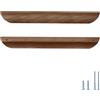 Evionlin 6 maniglie in legno di noce ad angolo quadrato da 36,5 cm in legno di noce, maniglia per porta armadio o cassetto maniglia in legno di noce
