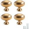 Evionlin 4 pomelli per cassetti, armadi, porte, colore oro opaco