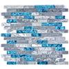 MOSANI MOS87-0404 - Piastrelle a mosaico, colore: Grigio traslucido