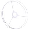 Amosfun Supporto per paralume in ferro, 40 cm, rotondo, per lampade da tavolo e da terra, anello per paralume con effetto pelle di pecora e tessuto di iuta, per soggiorno e negozi