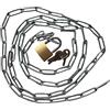 JINTEXIN Catena in acciaio con set di lucchetto - catena robusta con serratura + tasti 3x - Scelta della lunghezza 50 75 100 150 200 cm - Lock & Amp Block-50 cm.