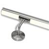 INOXLM lavorazioni inox Corrimano per scale in acciaio inox con led bianco naturale multicolor predisposizione led (300 cm, Corrimano con LED luce naturale 4000k)