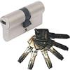 ABUS, serratura profilata a doppio cilindro, EC550, lunghezza: 40/40 mm, 6 chiavi incluse