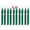 Service Solutions 10 PZ Palo Paletto in ferro a T 30x30x3 mm Plastificato Verde per Rete Recinzione Metallica - Altezza 175CM - Robusto, Anticorrosione - TUTTE LE MISURE - MADE IN ITALY (10, H 175 CM)