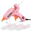 Ainiv Pistola per Colla a Caldo, 30W Mini Pistola a Caldo Professionale, Pistola Colla a Caldo con 30 Pezzi 7mm*150mm Colla Stick di Colla, per Arte DIY a Scuola, Riparazioni, Artigianato, Hobby-Rosa