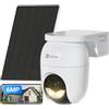 EZVIZ CB8 Lite 3K+ Telecamera WiFi Esterno con Pannello Solare, Auto-Zoom Tracking,100% Senza Fili, PTZ 360°, Rilevamento Persone/Veicoli, Visione Notturna a Colori, Audio Bidirezionale, Difesa Attiva