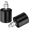 QUARKZMAN 2Pcs Rullo Guida Cancello Scorrevole, Rulli Nylon 2 Assieme Supporto Cancello, Guida Universale a Cuscinetto a Sfere Sigillato per Porte Scorrevoli, Nero