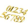SHINEOFI Numeri Civici Autoadesivi 3d in Plastica Oro 7 Cm, Set Da 10 Adesivi Numero Civico Autoadesivi Per Porta, Cassetta Postale, Hotel e Appartamenti