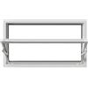 Framex Finestra per seminterrato in PVC Bianco, 100 x 50 cm (1000 x 500 mm), con Doppio Vetro, Apertura a Vasistas e a Battente - Finestra in plastica senza manutenzione per seminterrati