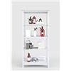 Phoenix Country - Libreria, scaffale divisorio, MDF laccato, bianco, 70 x 156 x 30 cm