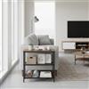 FurnitureR 3-Tier Storage Organizer, Small Console Table, Entrance Rack, Side Table with 2 Layers of Mesh, Metal Frame, Upright Shelf for The Home, Sofà End, Kitchen, Dining, Living, Hallway
