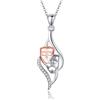 HUKKUN Collana in argento Sterling con ciondolo a forma di panda, corna di cervo, commedia e tragedia, Jay, lucciola, teschio, cucchiaio, collana in argento Sterling con ciondolo a forma di croce con