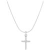 Generic LXGGUC Accessori ragazze 925 Sterling Silver Tiny and Men, vintage Sideways Danty per donne, regalo di compleanno della collana a croce