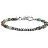 NADIR Bracciale Unisex Marlù 13BR136 sfere in pietra e dischetti acciaio con catena centrale