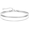 U7 Cavigliere Donna Acciaio Doppio Strato Catenine Serpente Piatta+ Serpente