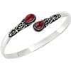 925 Silver Plated Bracciale rigido da donna con pietre naturali a forma di pera, placcato in argento Sterling 925, fatto a mano, con pietra portafortuna regolabile, regalo per matrimoni, anniversari, San Valentino