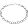 Tuscany Silver Bracciale da Donna in Argento Sterling con Catena Cable Ovale da 19 cm/7.5