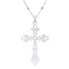 WANDA PLATA Collana Ciondolo Croce da Donna in Argento Sterling 925, Pendente a Crocifisso