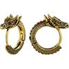 Richsteel Orecchini gioielli in oro da uomo, cerchi di drago, 2 pezzi, diametro 11,3 mm
