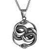 HZMAN Gothic Jewelry - Collana da uomo in acciaio INOX con ciondolo a, One Size, Metallo, Non pietra preziosa