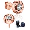 MomentWish Orecchini Moissanite Argento 925, 1 Carato Orecchino Punto Luce Donna Anallergici Simulato Diamanti Brillanti Certificato GRA Regalo Cuore/Fiore/Numeri Romani