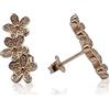 La Triade Studio - Orecchini da Donna Fiore Argento 925 Nickel Free, Rodiati, Placcati Oro Giallo, Oro Rosa, Eleganti e Delicati, 20mm x 9mm (Oro Rosa)